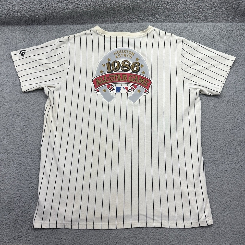 New Era Men's XL Houston Astros 1986 All Star Game Jersey Pinstripe Shirt